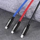 Дата кабель Baseus Three Primary Colors 3-in-1 (0.3m) (CAMLT-ASY) Черный - изображение 4