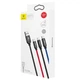 Дата кабель Baseus Three Primary Colors 3-in-1 (0.3m) (CAMLT-ASY) Черный - изображение 6