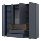 Шкаф для одежды с нишей Doros Дэйл 206х52х220 см Графит/Дуб евок (DRS-011283) - изображение 5