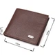 Мужское кожаное портмоне из кожи флотар без застежки коричневое 11,5х9,8х1 см (0617531EF486) - изображение 3