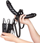 Подвійний страпон Fetish Fantasy Series Vibrating Double Delight Strap-On (15634000000000000) - зображення 1