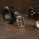 Ремень мужской джинсовый из натуральной кожи с пряжкой Vintage Черный (bg203fash16) - изображение 6