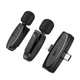 Бездротова мікрофонна система HOCO L15 Dual-mic clip-on бездротовий цифровий мікрофон (iP/Type-C) Black (6942007638623) - зображення 3