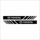 Наклейки на зеркала Toyota полоса 19,5*2,0 cм чёрный - изображение 2
