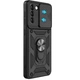 Чехол Fiji Camera Defence для Samsung Galaxy S21 (G991) бампер с защитой камеры и подставкой Black - изображение 2