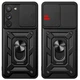 Чехол Fiji Camera Defence для Samsung Galaxy S21 (G991) бампер с защитой камеры и подставкой Black - изображение 3