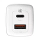 Зарядное сетевое устройство Baseus GaN2 Lite 65W Type-C + USB с функцией быстрой зарядки QC4.0+PD3.0 (CCGAN2L-B02) White - изображение 6
