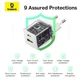 Комплект для быстрой зарядки Зарядное сетевое устройство Baseus Palm 30W Type-C+USB QC3.0+PD3.0 + Кабель Type-C to Type-C 60W 1m (P1011160A213-01) White - изображение 10