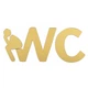 Зеркальный декор акриловый самоклеющийся WC золото 3 шт (D) SW-00002525 - изображение 1