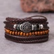 Браслет кожаный "Солнце" Type W Brown - изображение 7