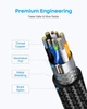 Кабель-подовжувач CLEEFUN Type-C to Type-C USB3.2 10Gbps 100W 0.3м, black - зображення 7