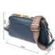 Женская кожаная сумка Vintage синяя 22x14x6,5 см маленькая на два отделения 60799 - изображение 4