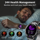 Смарт-часы для мужчин Military Smart Watch, Военные умные часы для iPhone и Android с двумя ремешками - изображение 5
