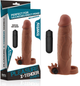 Насадка на пеніс з вібрацією Pleasure X-Tender Series Perfect for 5-6.5 inches Erect Penis колір коричневий (18910014000000000) - зображення 5