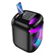 Портативна бездротова Bluetooth колонка акустика-караоке з мікрофоном Hoco HA13 BT5.4, TF/USB/AUX/FM/TWS, 40W (60W Peak), 5-6h Black - зображення 4