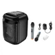 Портативна бездротова Bluetooth колонка акустика-караоке з мікрофоном Hoco HA13 BT5.4, TF/USB/AUX/FM/TWS, 40W (60W Peak), 5-6h Black - зображення 7