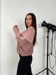 Тонкий женский свитер пудрового цвета 31604 One Size - изображение 3