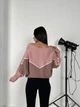 Тонкий женский свитер пудрового цвета 31604 One Size - изображение 4