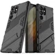 Захисний чохол з підставкою Deexe Bibercas для Samsung Galaxy S22 Ultra (S908) - Black - зображення 1