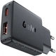 Сетевое зарядное устройство Acefast A69 PD30W GaN USB-A+USB-C ultra-thin charger Black (6974316282709) - изображение 2