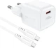 Мережевий зарядний пристрій Acefast A73 mini PD20W GaN single USB-C charger set C3-03 White (6974316282655) - зображення 4