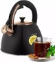 Чайник Kamille Whistling Kettle Black&Rose 3л из нержавеющей стали со свистком KM-0864 - изображение 3