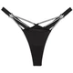 Женские трусики камни со стразами стринги Victoria's Secret Starstruck Shine High-Leg Thong Panty Black S Черные - изображение 1