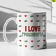 Чашка з принтом "I love Грошенята" на подарунок для друга, подруги керамічна 330 мл біла - зображення 1