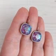 Сережки Hand Made черненные с кристаллами Swarovski цвета Burgundy DeLite - изображение 2