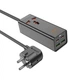 Сетевое зарядное устройство удлинитель Hoco AC10A 2 USB/ 2 Type-C PD 65W 1 розетка 1.5m Black - изображение 1