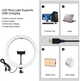 Кольцевая USB LED лампа Puluz PKT3068B 11.8" + штатив 1.1 м - изображение 4