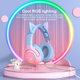 Дротова ігрова гарнітура ONIKUMA Gaming CAT Gradient with RGB K9, USB, 3.5mm, 2.2m, pink&blue - зображення 5