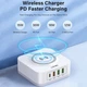 Бездротовий зарядний пристрій Ldnio AW004 3 USB/ Type-C QC PD 32W white - зображення 6