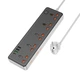 Сетевое зарядное устройство удлинитель Hoco AC14A 3 USB/ Type-C PD 30W 5 розеток 1m Black - изображение 1