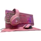Комплект (клавиатура + мышь + наушники + коврик) GamePro GS1863 Pink [114352] - изображение 2