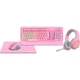 Комплект (клавиатура + мышь + наушники + коврик) GamePro GS1863 Pink [114352] - изображение 4