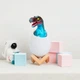 Ночник-светильник Динозаврик в яйце 3D Dinosaur White+RGB Настольная аккумуляторная LED лампа с пультом 11821/5 - изображение 5