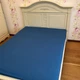 Простынь на резинке 90х200 синяя Страйп Микросатин Ananasko 99012 - изображение 2