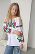 Вишиванка для дівчинки Piccolo Марічка Біла з барвистою вишивкою 100% бавовна | Розмір 122 - изображение 4
