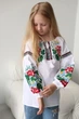 Вишиванка для дівчинки Piccolo Марічка Біла з барвистою вишивкою 100% бавовна | Розмір 122 - изображение 6