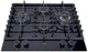 Варочная поверхность газовая Luxor RG 650 BGL BK Wok + круглая подставка WOK в подарок, черный - изображение 2