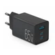 Сетевое зарядное устройство Brevia ePowerGaN PD65W 2xUSB-C USB-A черный адаптер для смартфонов и планшетов зарядка для устройств (IO-JU_22B) - изображение 1