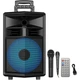 Портативна колонка ZQS-12130, Bluetooth, караоке, micro SD, карта, aux, usb 2 мікрофони - зображення 1