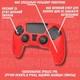 Комплект 5в1: Качественный защитный силиконовый чехол Embossed Red для геймпада DualSense Sony PlayStation 5 (PS5) + 4 накладки на стики [432992804] - изображение 2