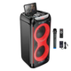 Портативна бездротова Bluetooth колонка акустика-караоке з мікрофоном Hoco DS54 BT5.0, TWS, TF/USB/AUX, 25Wx2, 3H, 1mic, remorte Black - зображення 1