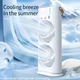 Вентилятор увлажнитель аккумуляторный настольный 5 в 1 с ночником Air Double-ended Spray Fan 2 D94И9 с распылителем 3 скорости для дома офиса - изображение 9