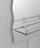 Дзеркало настінне Zerix MIRRA MRZ02-450x600x105 прямокутне з дугоподібним верxом та фігурними бокам ( 18015 ) - изображение 4