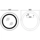 Зеркало Mixxus PLAIN MC02-80 с Led Touch, Anti-fog, диммером, регулятором яркости, часами (MI6931) - изображение 7