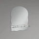 Зеркало настенное Zerix MIRRA MRZ02-60x85x10 прямоугольное с дугообразным верхом, фигурными боками и полкой (ZX5620) - изображение 8