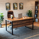 Стол руководителя Tobi Sho LOFT Volcano СКВ/1 прямой столешница 36 мм, 1600х800х765 Фаервуд - изображение 3